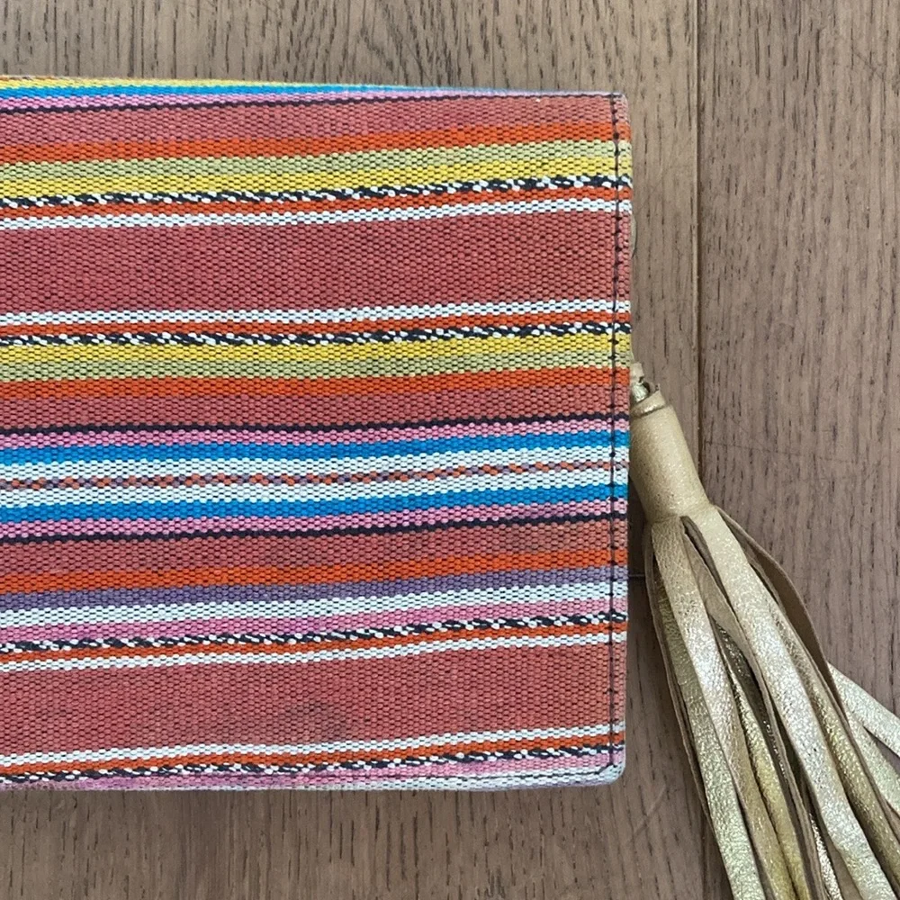 Ronny Kobo Striped Clutch